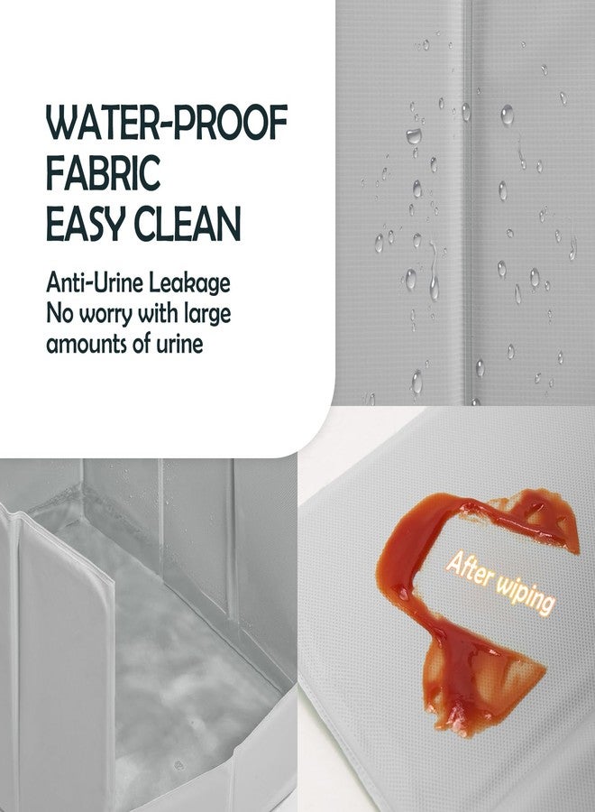 MEEXPAWS Cat Litter Box Enclosure, Foldable Splash Guard, Pee Shield - Image 3