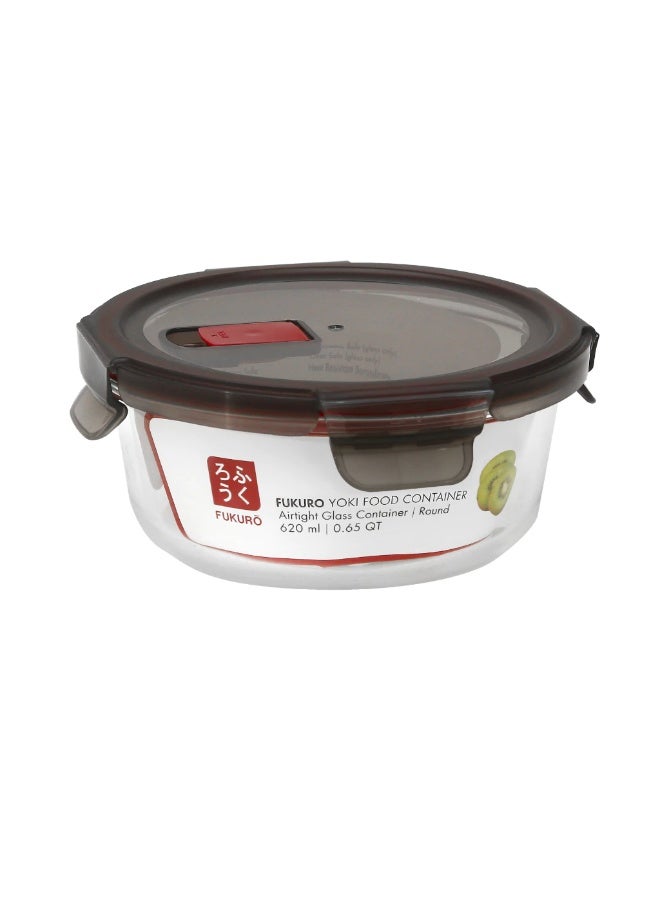 Fukuro Yoki Borosilicate Round Airtight Glass Container (620ml) - Image 4