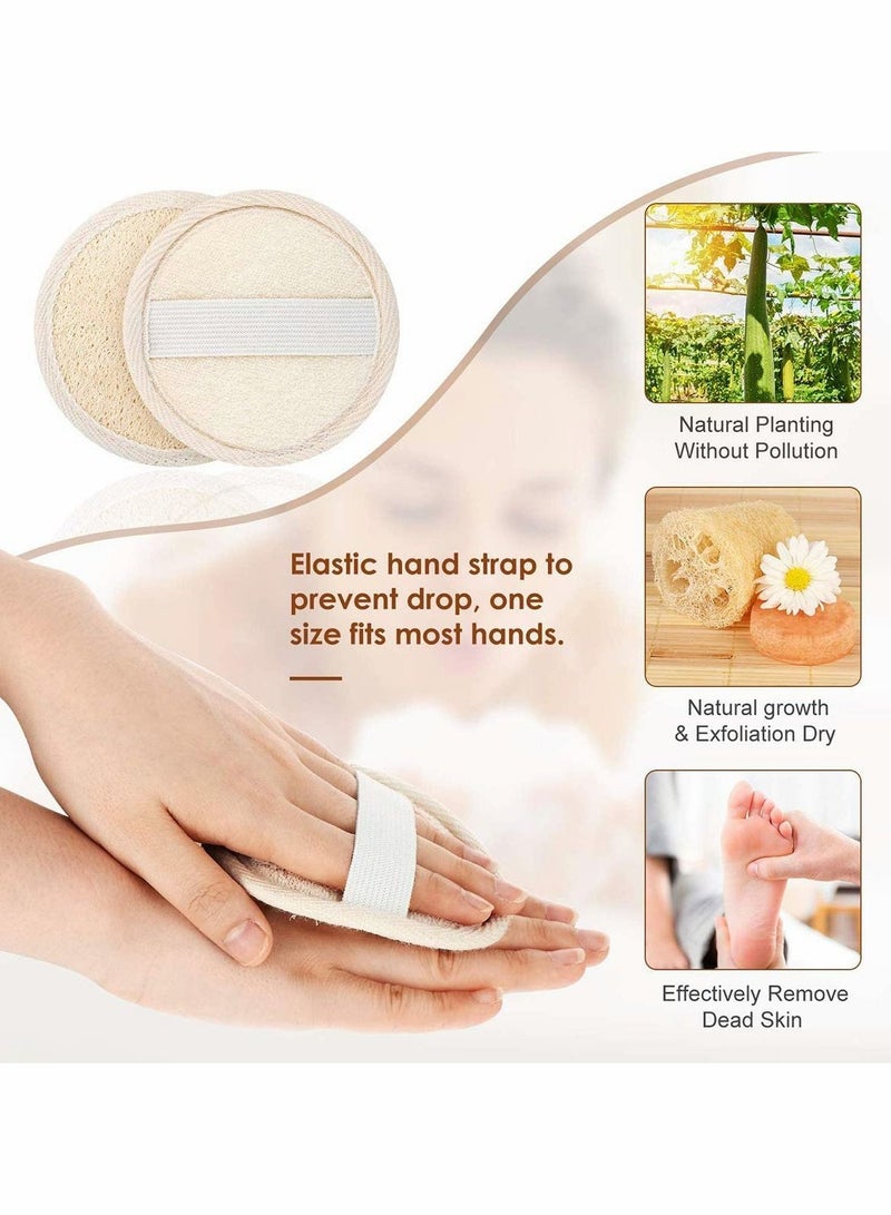 Y&D Wood Body Brush Back Scrubber Bath Shower Brush with Long Handle Dry Skin Exfoliating and Loofah Pad Sponge for Men Spa (4 Pieces) - Image 4