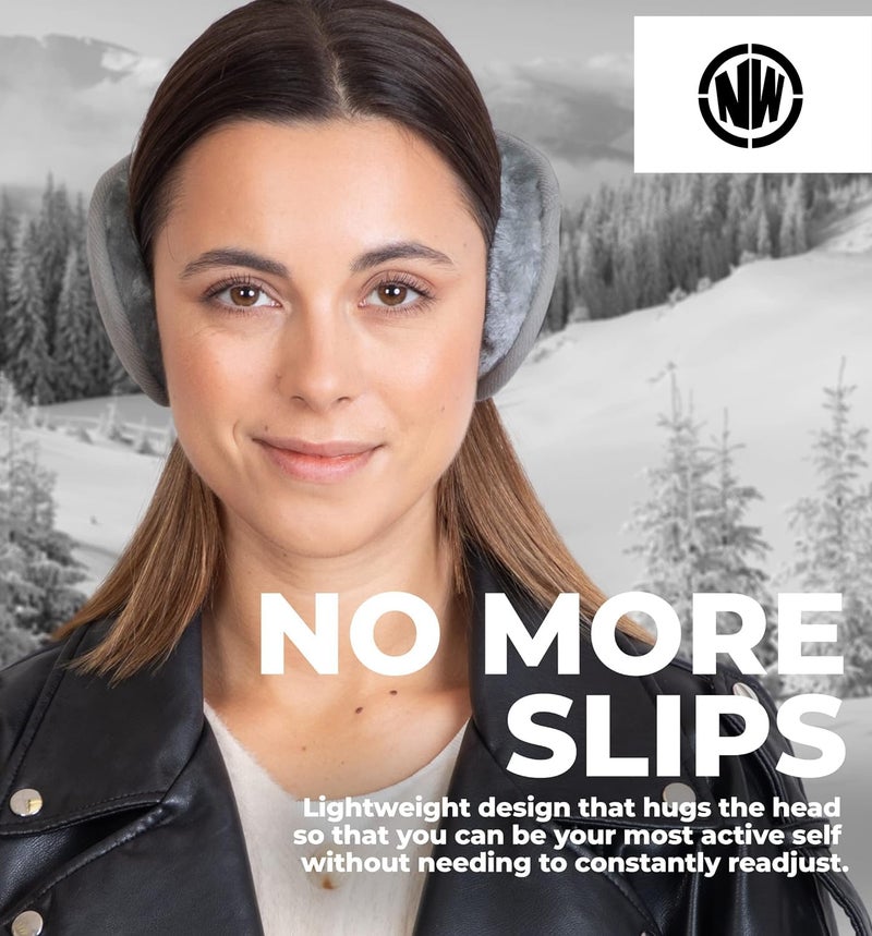 NORTHWIND Winter ear muffs for men, ear muffs for women, ear cover for winter, Behind The Head Style Winter Earmuffs for Men & Women (Grey) - Image 5