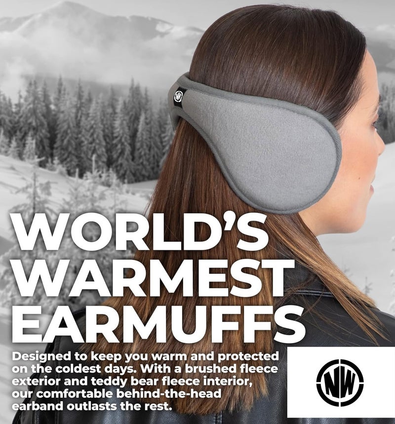 NORTHWIND Winter ear muffs for men, ear muffs for women, ear cover for winter, Behind The Head Style Winter Earmuffs for Men & Women (Grey) - Image 2