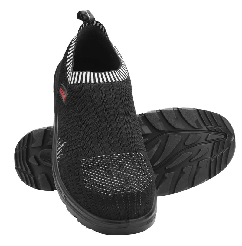 KARAM ISI Marked Flyknit Safety Shoe | Excellent Grip, Comfort and Slip Resistance | Safety Shoes with Fibre Toe |Black| FS208FN (FWSAMN) Size - 08 - Image 2