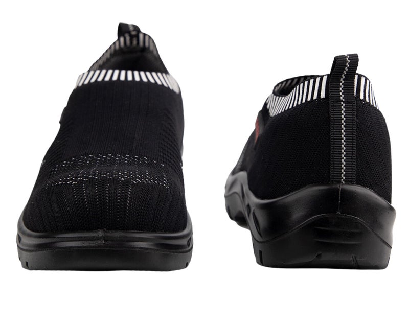 KARAM ISI Marked Flyknit Safety Shoe | Excellent Grip, Comfort and Slip Resistance | Safety Shoes with Fibre Toe |Black| FS208FN (FWSAMN) Size - 08 - Image 4