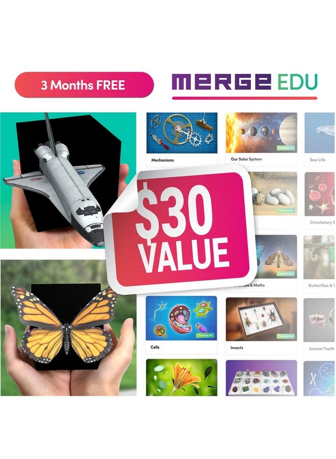 Merge Cube Augmented & Virtual Reality Science & Stem Toy Educational Tool Hands On Digital Teaching Aids Science Simulations Home School, Remote & In Classroom Learning Ios & Android - Image 5