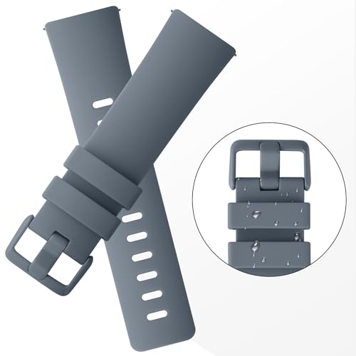 Tobfit Soft Strap Compatible for Fitbit Versa 2 (Watch Not Included), Flexible Premium Elastomer TPU Adjustable Watch Band, Sport Replacement Watchstrap for Women Men (S, Lavender Gray) - Image 4