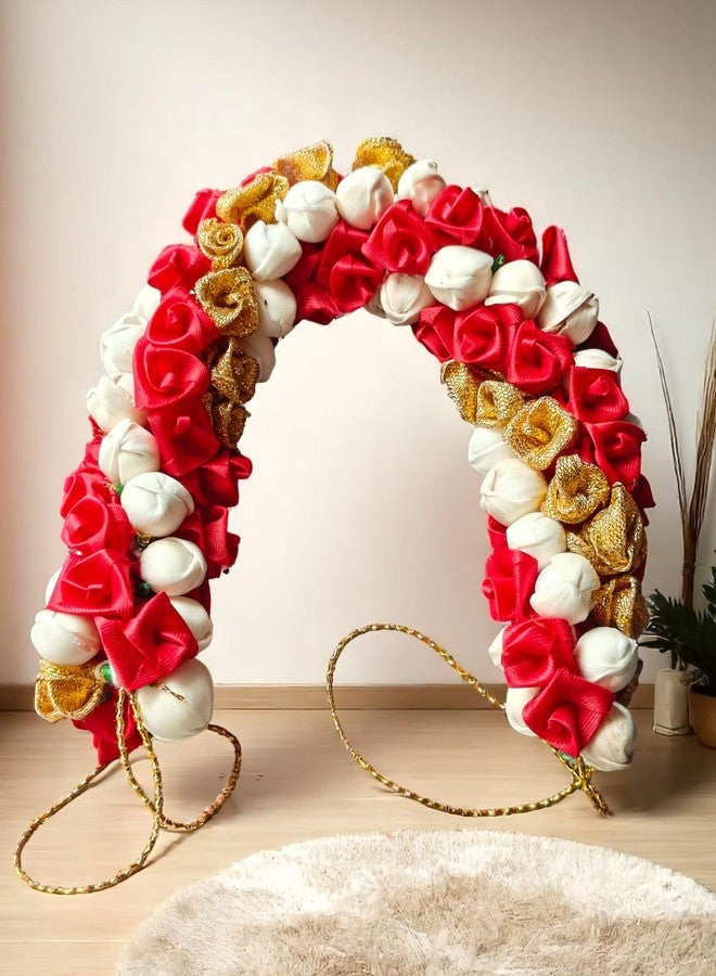 Chanderkash1PC Artificial Mogra Gajra for Hair Bun - Traditional Jasmine Gajra Scrunchie - Elegant Floral Hair Accessory for Women & Girls - Image 3