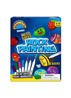 ARNOTEC Glow in the Dark Rock Painting Kit for Kids – 10 Stones, 17 Paint Colors – Waterproof, Metallic & Glow Paints – DIY Arts and Crafts Gift for Boys and Girls Ages 4-12  - Image 3