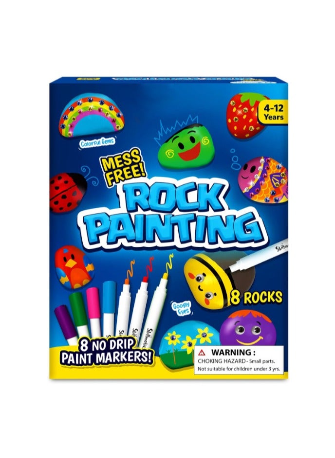 ARNOTEC Glow in the Dark Rock Painting Kit for Kids – 10 Stones, 17 Paint Colors, Waterproof & Metallic Paints – DIY Arts and Crafts Gift for Boys and Girls Ages 4-12 - Image 3