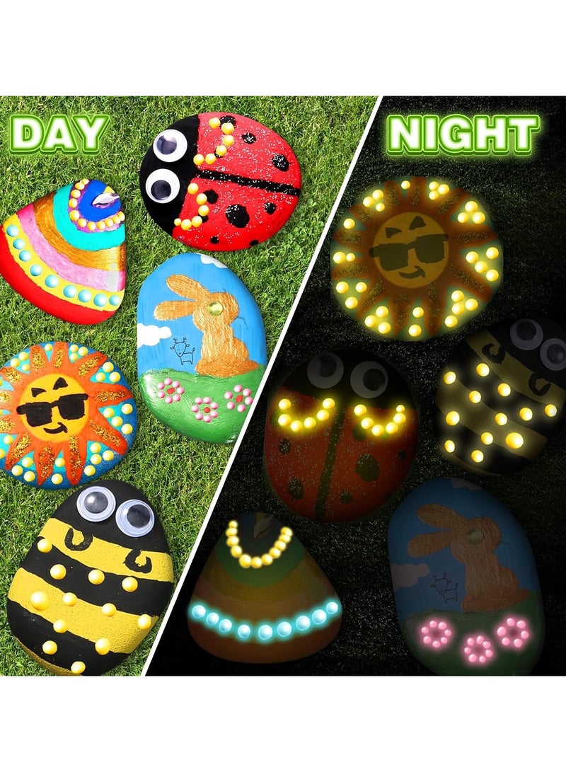 ARNOTEC Glow in the Dark Rock Painting Kit for Kids – 10 Stones, 17 Paint Colors, Waterproof & Metallic Paints – DIY Arts and Crafts Gift for Boys and Girls Ages 4-12 - Image 5