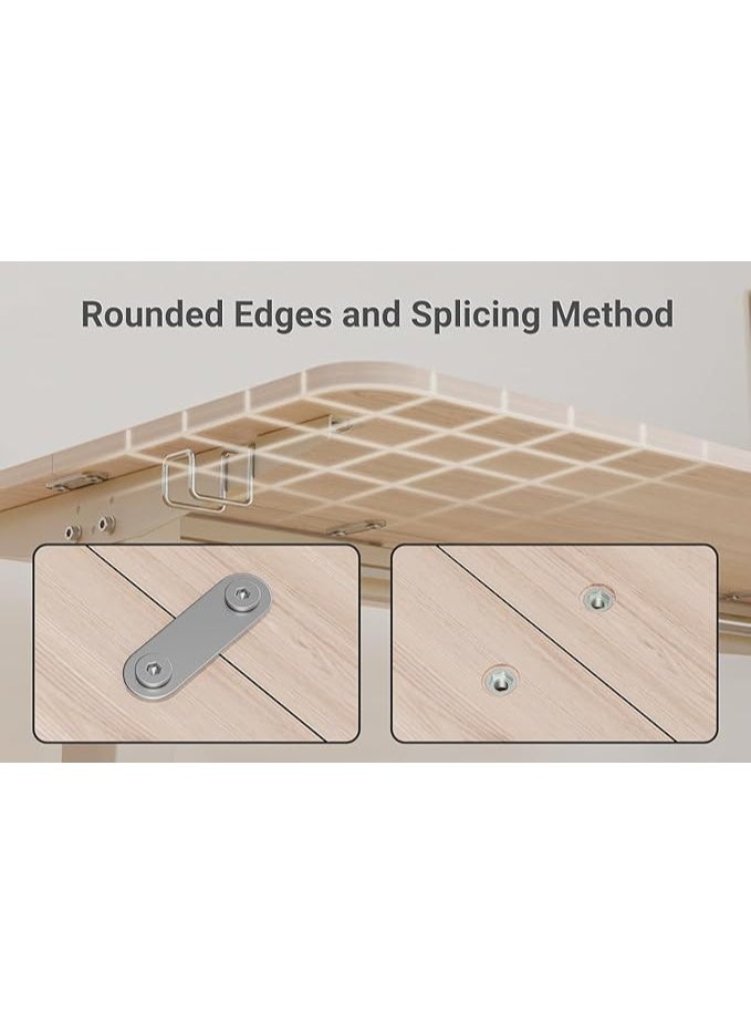 أنوفارا مكتب قائم بارتفاع قابل للتعديل، مكتب قائم بارتفاع سم، مكتب كمبيوتر قائم قابل للتعديل (بيج، 120 سم) - Image 3