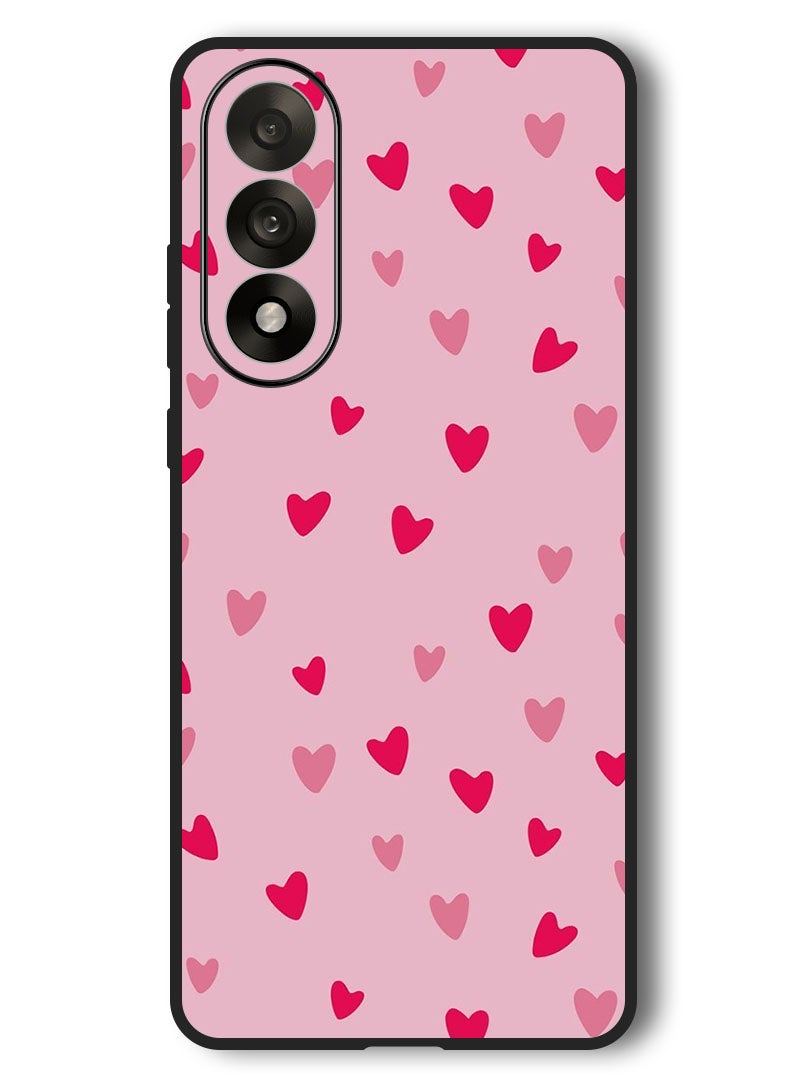 Theodor Case Compatible with OnePlus Nord 5 6.83 Inch Protection Shockproof Bumper Cover Small Hearts - Image 1