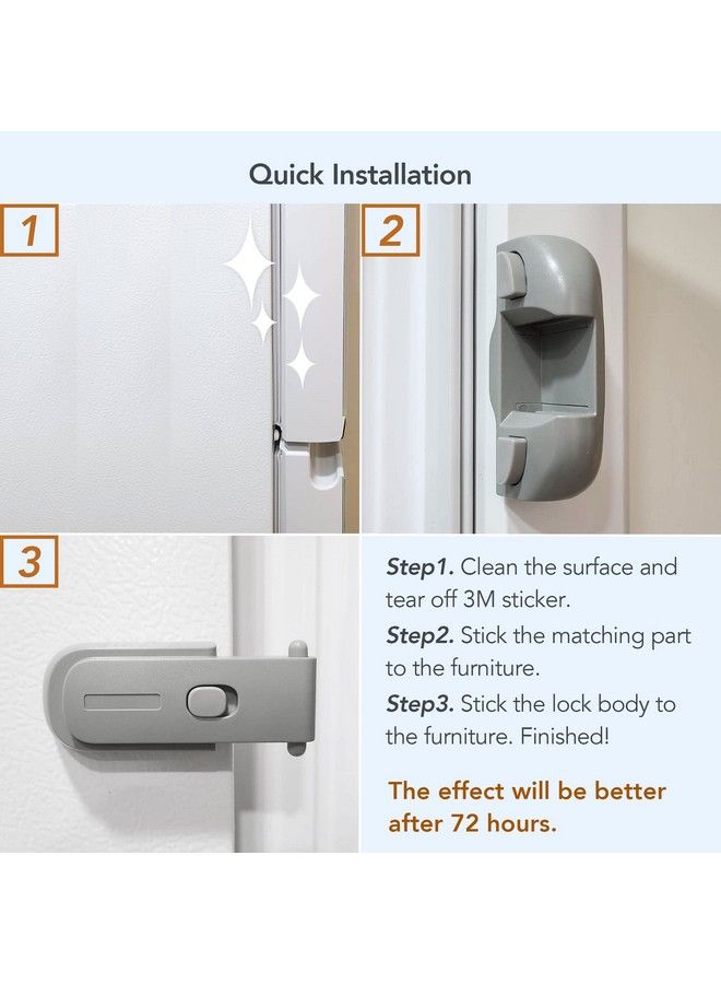 moonybaby Refrigerator Lock Fridge Locks For Kids 1 Pack Space Gray - Image 4