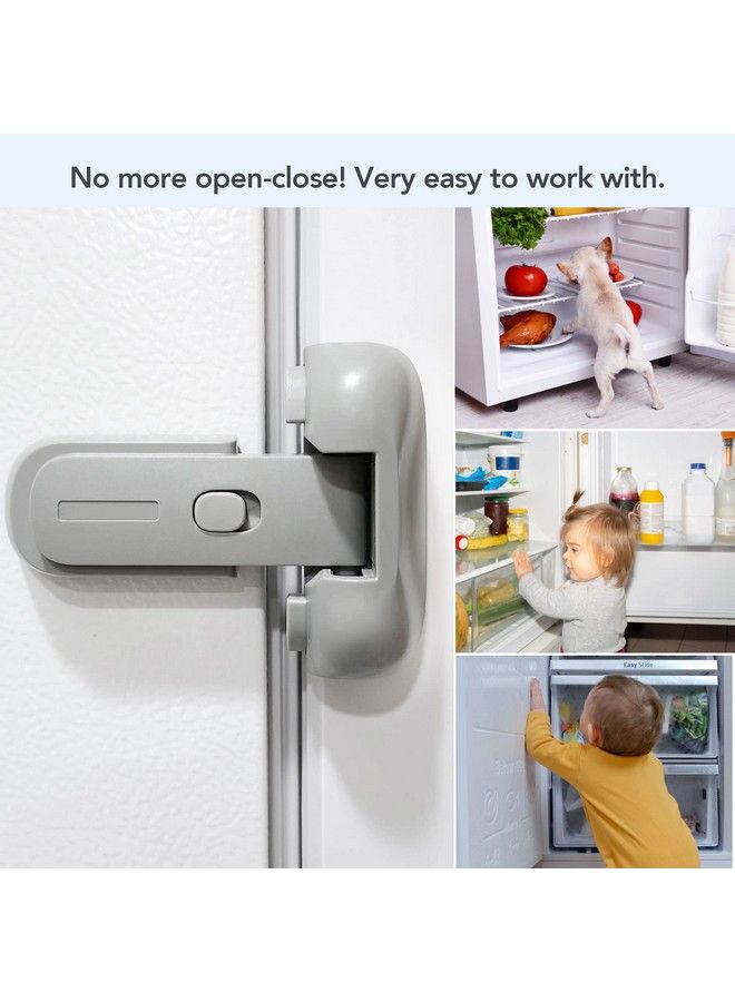 moonybaby Refrigerator Lock Fridge Locks For Kids 1 Pack Space Gray - Image 3