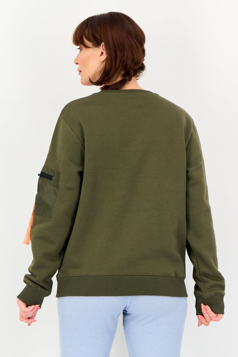 Ellesse Women Sportswear Fit Long Sleeve Outdoor Sweatshirt, Olive - Image 2