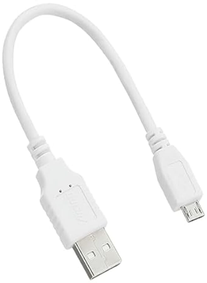 Keendex Kx 2518 Micro Charger & Data Sync Cable, 15Cm - White, Usb