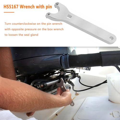 KOHUIPU HC5345 Seal Kit for SeaStar Hydraulic Steering Cylinder Seal Kit with Pin Wrench HS5157, Seastar Seal Kit compatible with HC5340, HC5341, HC5342, HC5343, HC5344, HC5346,HC6750, HC6751,HC6754,HC6755 - Image 4