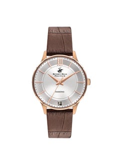 Beverly Hills Polo Club Women's VJ21 Movement Watch, Analog Display and Leather Strap - BP3310X.432, Dark Brown