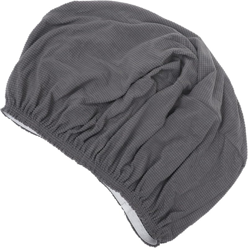 Ipetboom Square Footrest Stool Cover Large Grey Thick Fabric Stretch Footstool Protector Elastic Slipcover for Cube Seats Suitable for Living Room and Home Décor - Image 1