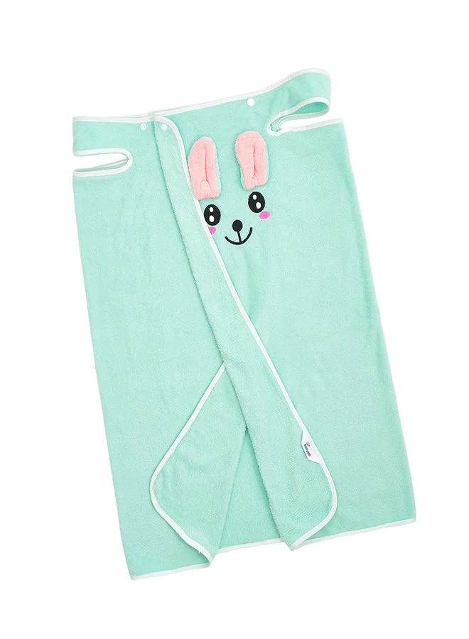 babyqlo Green Bunny 2pc Towel and Headband Set
