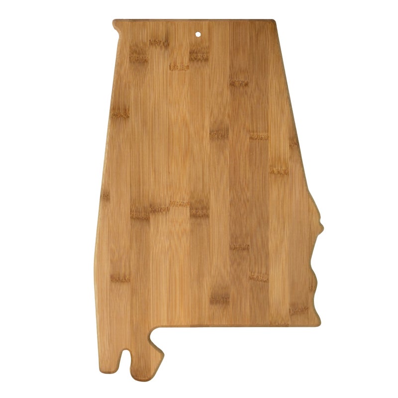 Totally Bamboo Alabama State Shaped Serving  Cutting Board Natural Bamboo