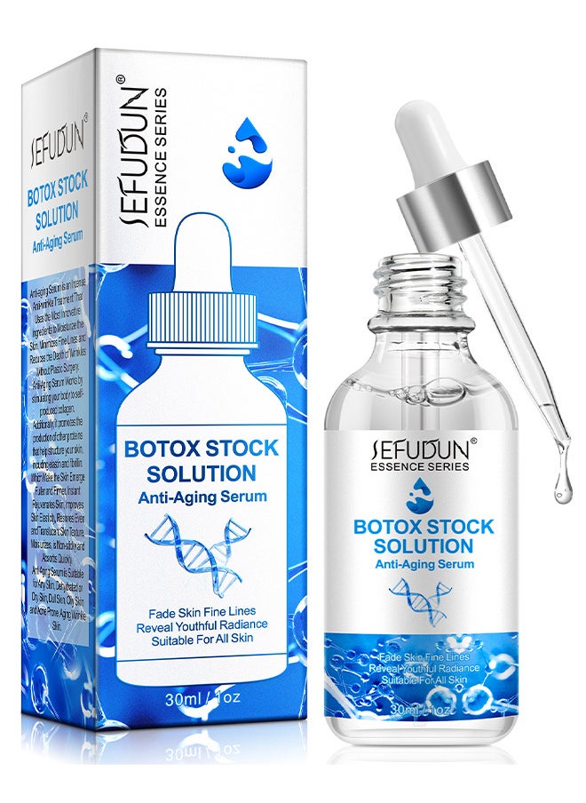Sefudun - Botox Stock Solution Anti Aging Serum For Lightens Fine Lines, Improves Folds, Anti-Wrinkles, Instant Face Tightening Botox, Reduce Fine Lines, Wrinkles, Supplementing Skin Collagen - Image 1