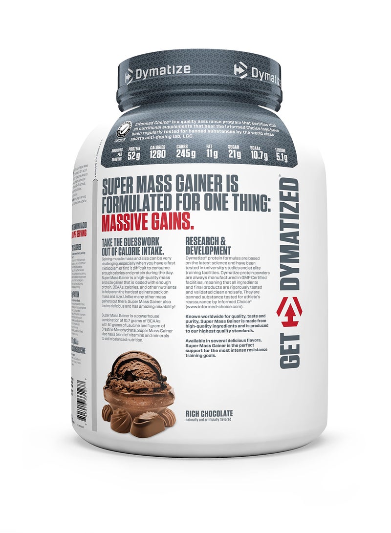 ديماتيز مسحوق بروتين سوبر ماس جينر - شوكولاتة غنية - 6 رطل - Image 2