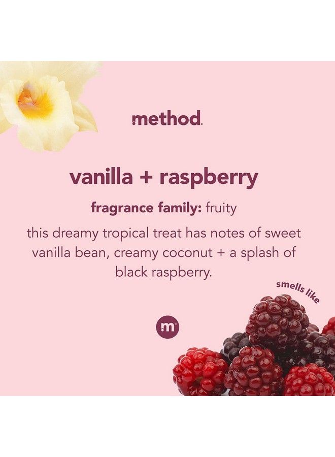 Method Gel Hand Soap Vanilla + Raspberry Reusable Pink Aluminum Bottle 12 Oz 3 Pack - Image 4