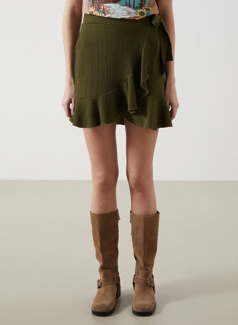 LC WAIKIKI Elasticated Waist Textured Women's Skirt - Image 2