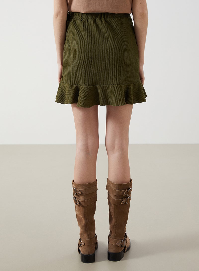 LC WAIKIKI Elasticated Waist Textured Women's Skirt - Image 4