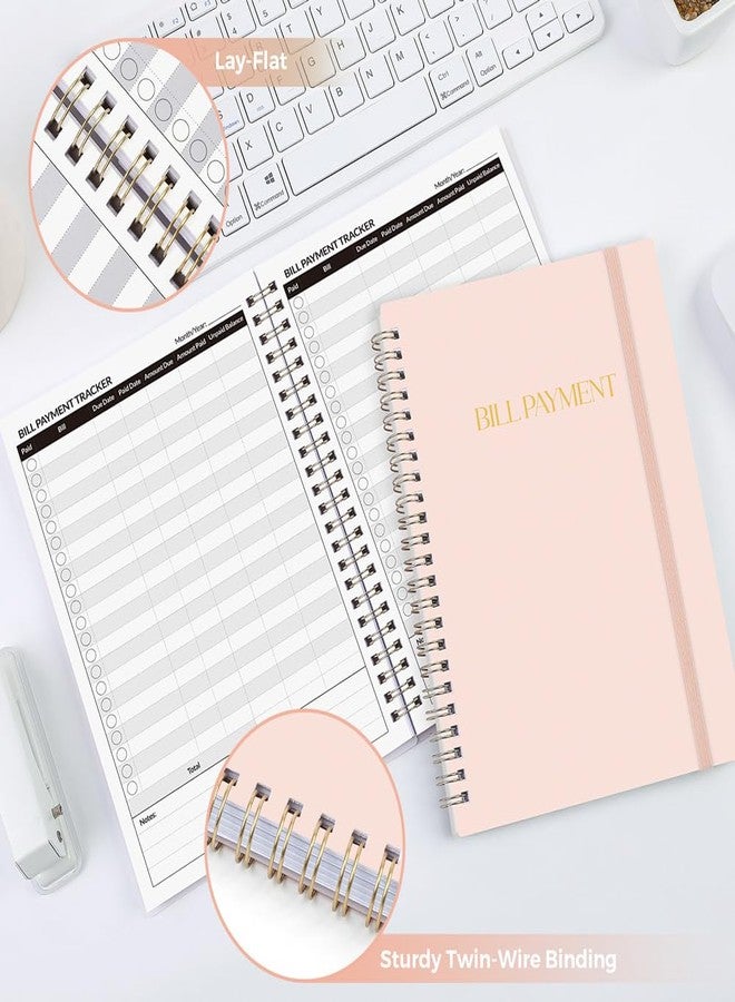 Skydue Bill Tracker Notebook, Monthly Bill Payment Checklist, 6" x 8.5", Bill Organizer with Back Pocket for Personal Budgeting Financial, 128 Pages - Image 5