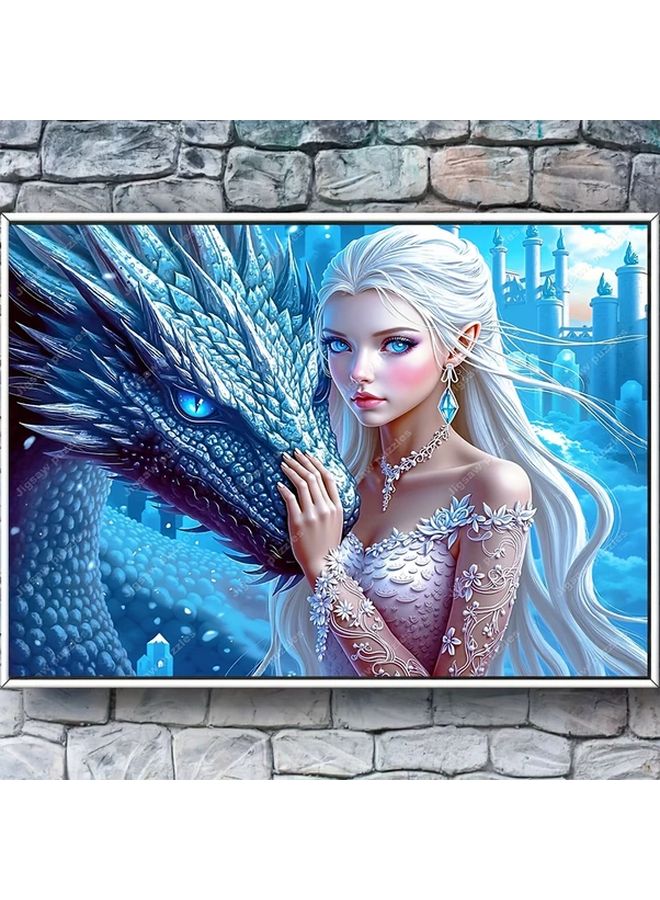 YF2946 1314 Pcs Fantasy Dragon Princess Castle Jigsaw Puzzle For Adults Home Decor - Image 4