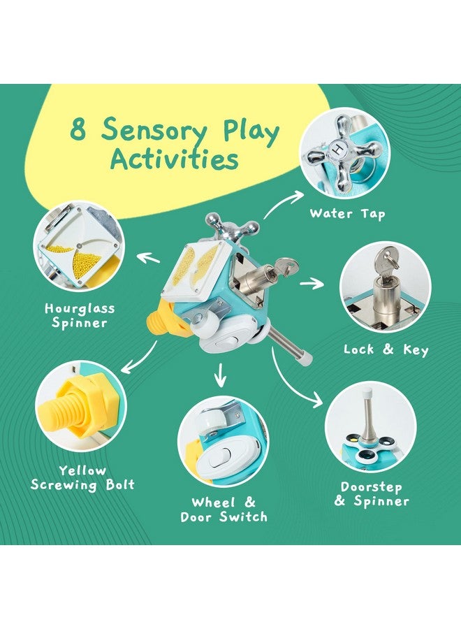 Jumble Dream Busy Cube Sensory Toys for Toddlers is a Handmade Montessori Fidget Cube - Wooden Busy Board Baby Activity Cube Travel Toy for Children with Autism Toys & ADHD 1 2 3 - Image 2