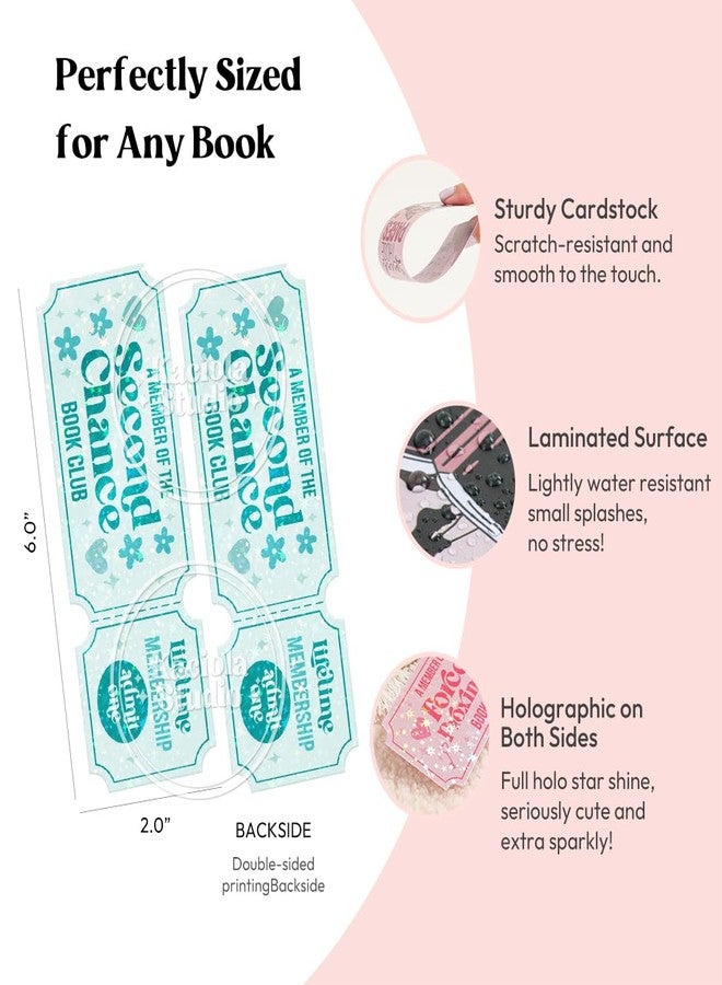 Kaciola Studio 16PCS Book Club Gifts Glitter Bookmarks, Funny Bookmarks for Women, Double Sided Bookmark Bulk Booklover Gifts, Book Accessories for Reading Bookclub Party Favors - Image 5