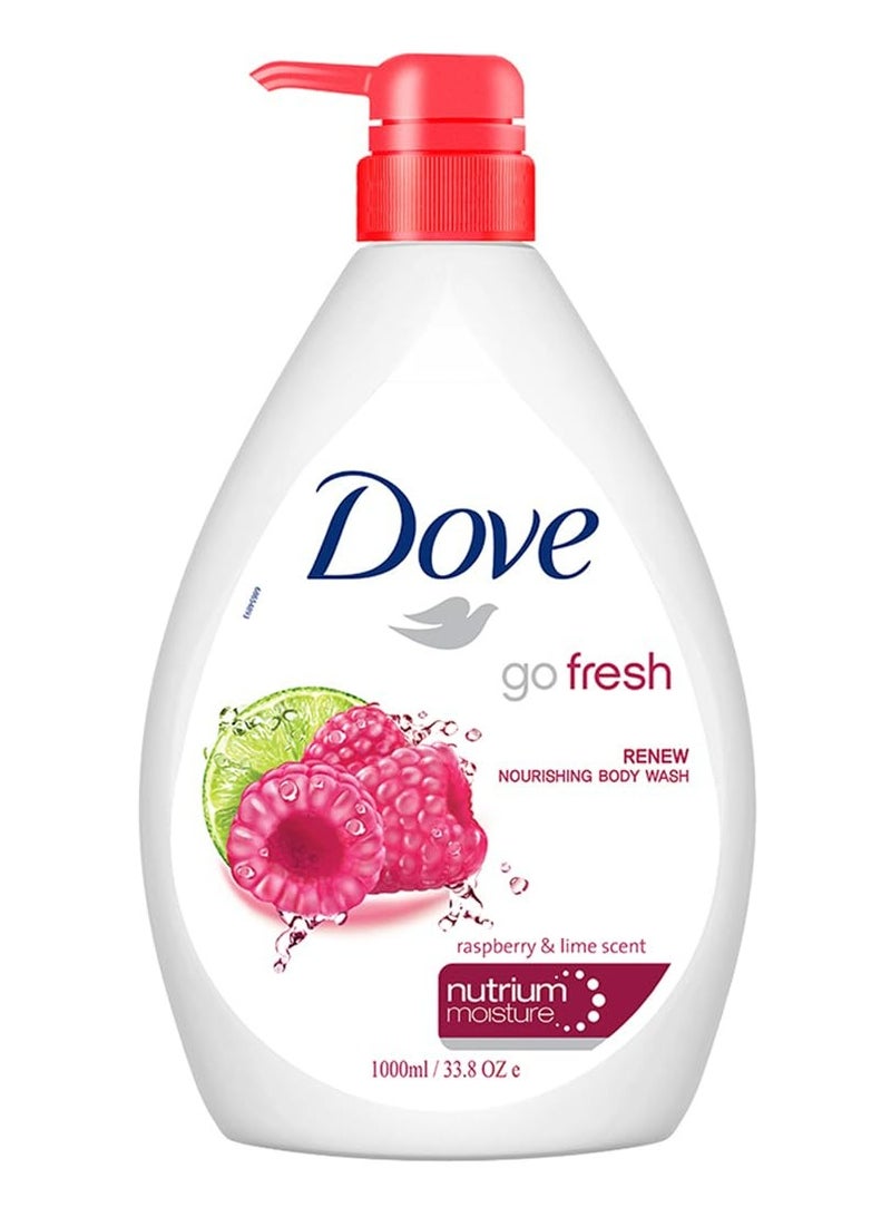 Dove Renew Nourishing Body Wash Raspberry  & Lime Scent 1000 ML - Image 2