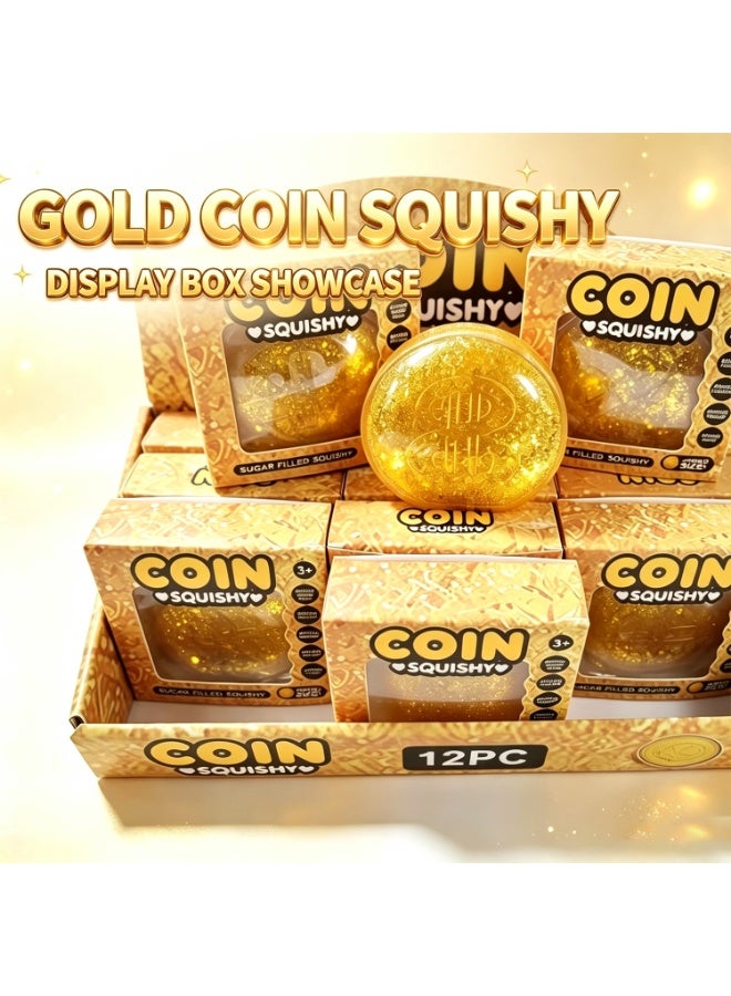 Gold Coin  Squeeze Toy for Party Gifts Birthday Gifts Holiday Gifts Pretend Play Food - Image 2