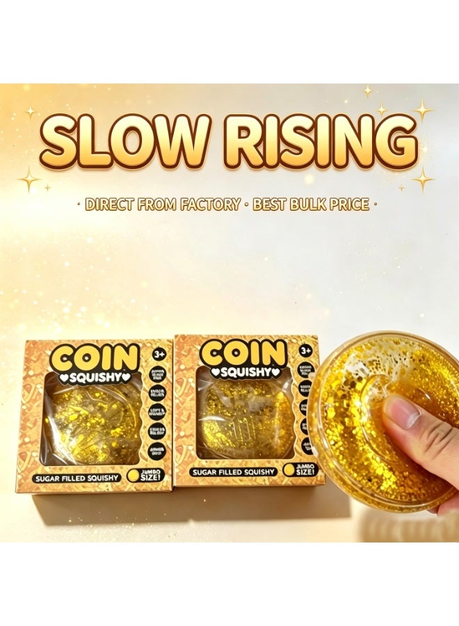 Gold Coin  Squeeze Toy for Party Gifts Birthday Gifts Holiday Gifts Pretend Play Food - Image 3