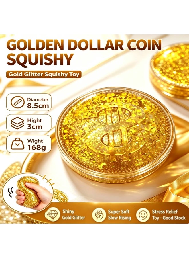 Gold Coin  Squeeze Toy for Party Gifts Birthday Gifts Holiday Gifts Pretend Play Food - Image 4
