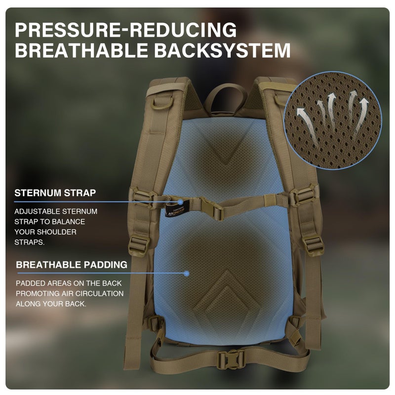 Mardingtop Tactical Molle Backpack for Men 18L EDC Hiking & Motorcycle Backpack - Image 5
