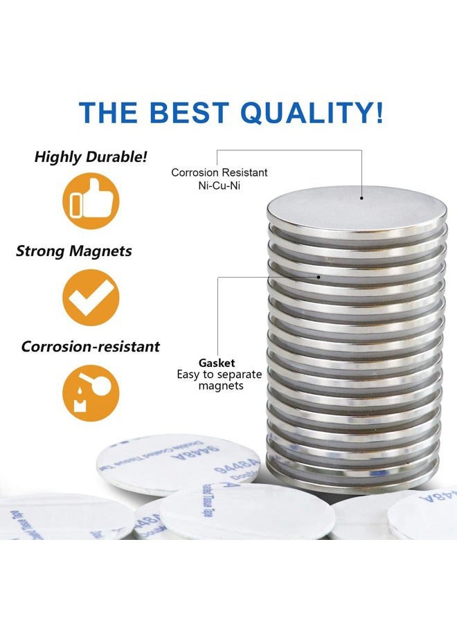 LOVIMAG Strong Neodymium Disc Magnets, Powerful Permanent Rare Earth Magnets. Fridge, DIY, Building, Scientific, Craft, and Office Magnets, 1.26 inch x 0.08 inch, Pack of 15 - Image 3