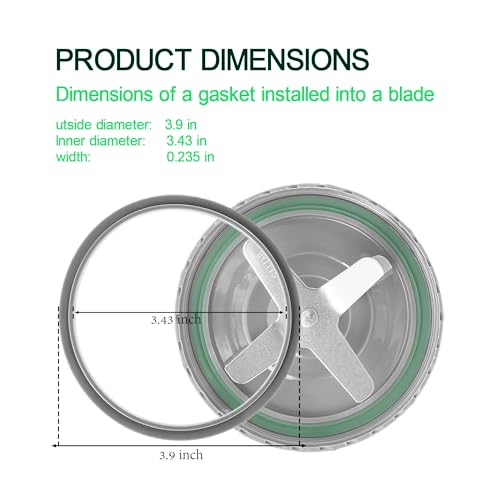 HESSION Gasket Part Rubber Rings Seal Ring Gasket Replacement for Nutribullet Replacement Parts Accessories Blender 900 Series 600W 900W 2 Pack - Image 2