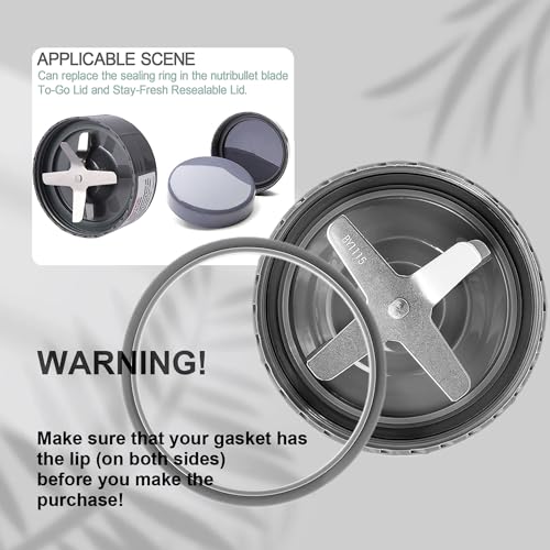 HESSION Gasket Part Rubber Rings Seal Ring Gasket Replacement for Nutribullet Replacement Parts Accessories Blender 900 Series 600W 900W 2 Pack - Image 5