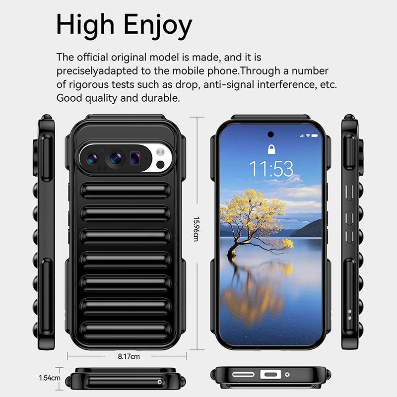 HuHa Protective Cover For Google Pixel 9 Capsule Series Candy Color TPU Phone Case(Transparent Grey) - Image 3