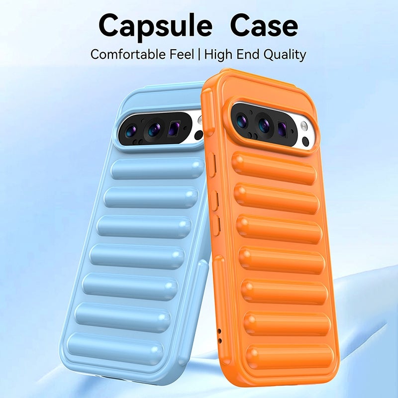 HuHa Protective Cover For Google Pixel 9 Capsule Series Candy Color TPU Phone Case(Transparent Grey) - Image 2