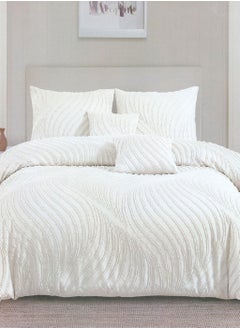 Family Bed Plain embroidered cotton quilt 3 pieces size 240 x 240 cm model 4104 from Family Bed  - Image 1