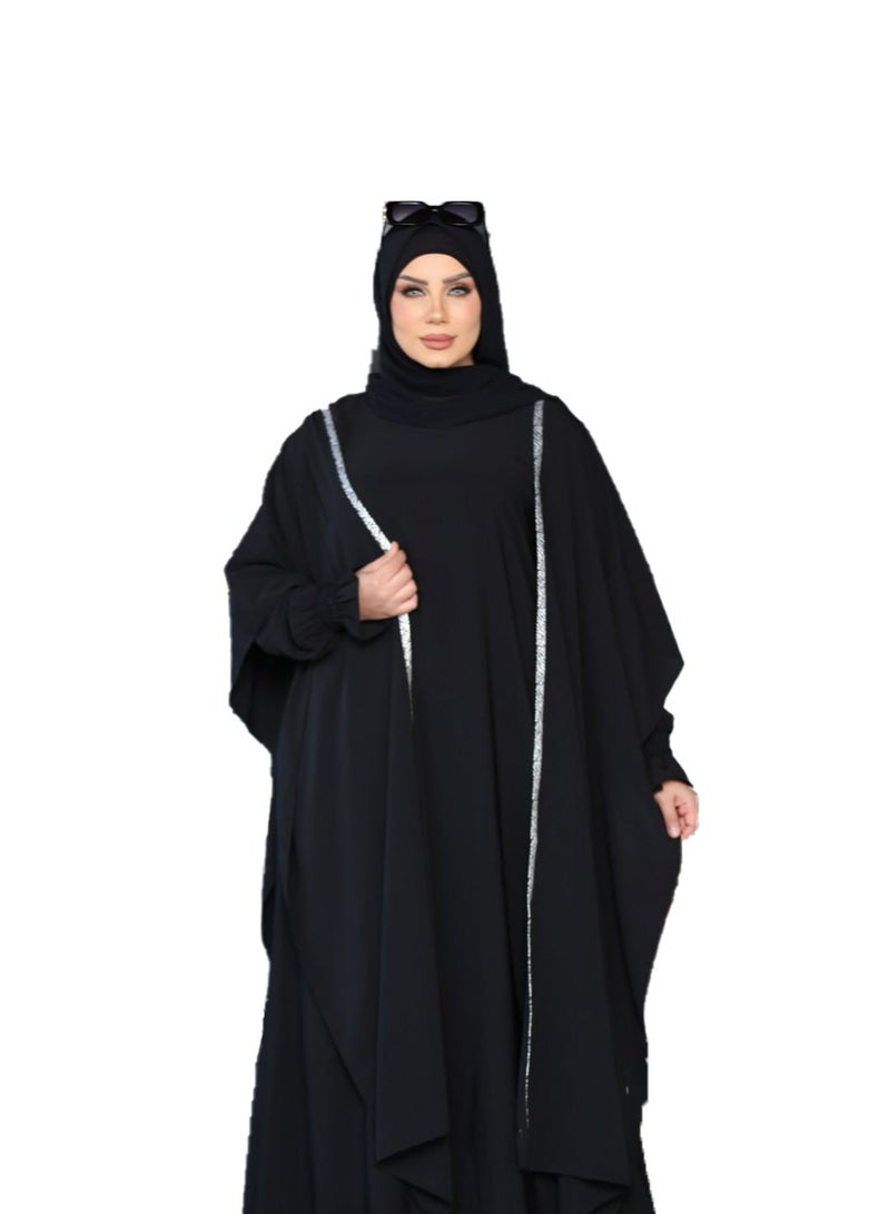 إدناء قطعتين الخامه كريب المقاس فري سايز تلبيس من 70 إلي 110 كيلو للنساء  - Image 4