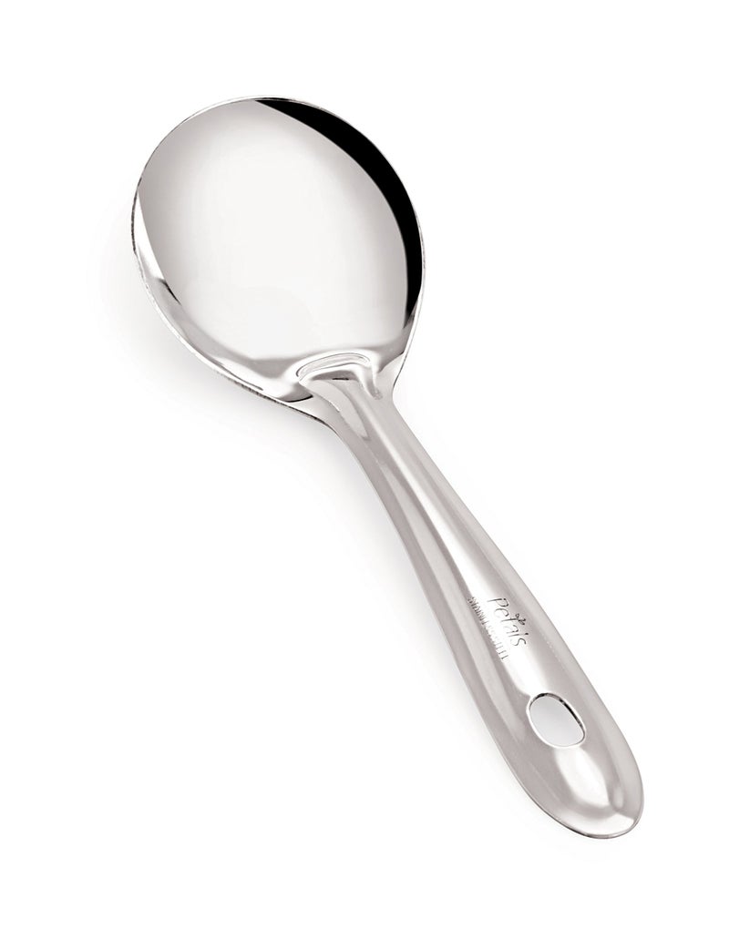 Petals Stainless Steel Cooking and Serving Spoon Set, 5-Pieces, Silver - Image 5