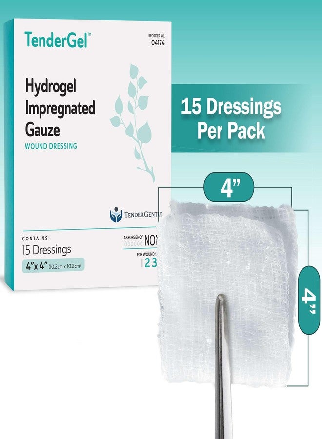 TenderGentle Hydrogel Wound Dressings - 15 Burn Gel Pads for Burns, Minor Wounds, and More - 4x4 Burn Bandages with Hydrogel and Vitamin E - Good for Medical Facilities, First Aid Kits, and Nursing Homes - Image 2