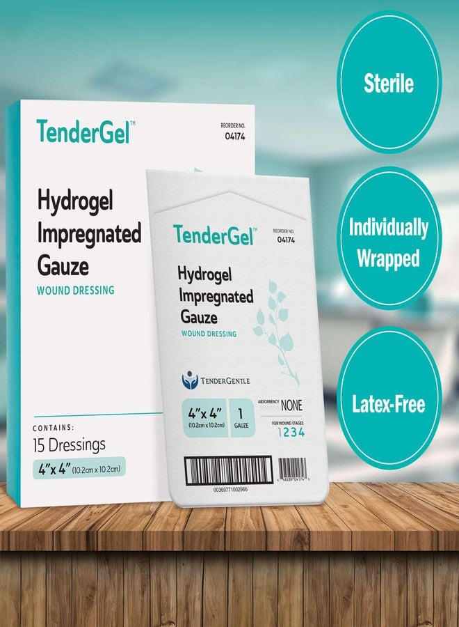 TenderGentle Hydrogel Wound Dressings - 15 Burn Gel Pads for Burns, Minor Wounds, and More - 4x4 Burn Bandages with Hydrogel and Vitamin E - Good for Medical Facilities, First Aid Kits, and Nursing Homes - Image 5