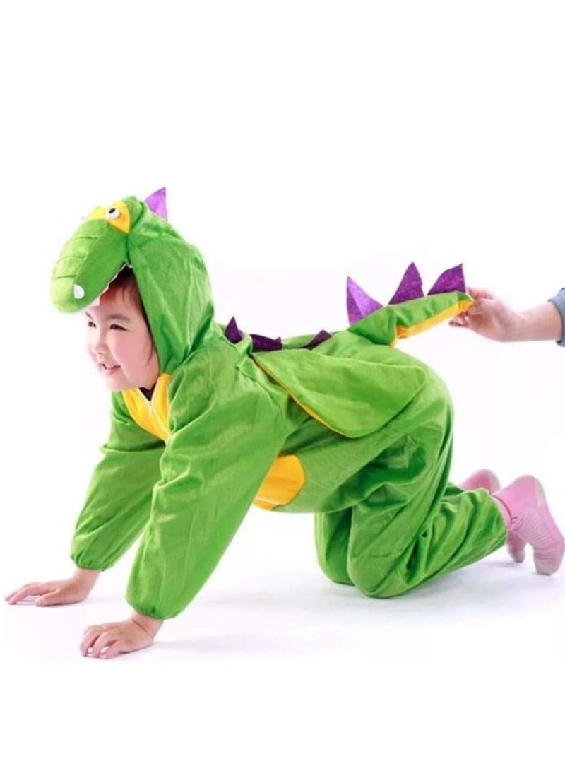 Brain Giggles Brain Giggles Dinosaur Animal Plush Costume Design Carnival Party Jumpsuit for Kids Boys and Girls Large  - Image 1