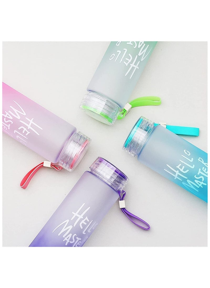Generic - A metal acrylic sports water bottle suitable for clubs, universities and schools. It has a silicone handle for easy carrying of the bottle in the hand with a 500 ml capacity pouch, multi-coloured. - Image 1